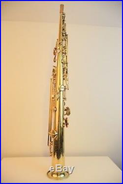 Conn Vintage Bb Soprano Sax, Gold Lacquered, Exc Cond. Withhard case, See Pics