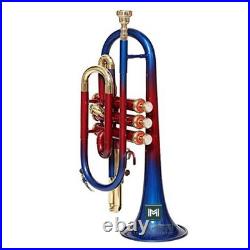 Cornet Trumpet Brass Musical Instrument with mouthpiece and hard case