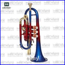 Cornet Trumpet Brass Musical Instrument with mouthpiece and hard case