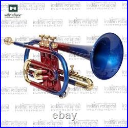 Cornet Trumpet Brass Musical Instrument with mouthpiece and hard case