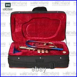 Cornet Trumpet Brass Musical Instrument with mouthpiece and hard case