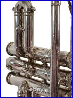 Couesnon France Paris Vintage 1970s Bb Inverted Lead Pipe Silver Plated Trumpet