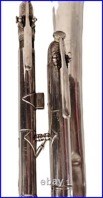 Couesnon France Paris Vintage 1970s Bb Inverted Lead Pipe Silver Plated Trumpet