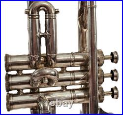 Couesnon France Paris Vintage 1970s Bb Inverted Lead Pipe Silver Plated Trumpet