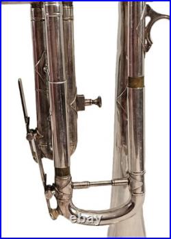 Couesnon France Paris Vintage 1970s Bb Inverted Lead Pipe Silver Plated Trumpet