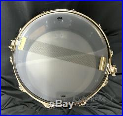 DW Collectors Series Snare Drum 6.5x14 Black Nickel over Brass Shell Gold Hdw