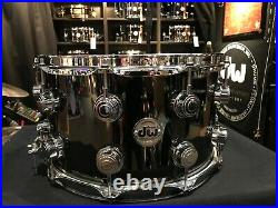DW drums Collector's B-Stock 8x14 Black Nickel over brass snare drum with chrome