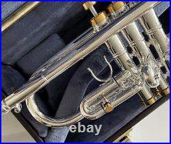Detachable Bell Silver Trumpet horn 2 Different flue pipes 5'' Bell 0.459'' Bore