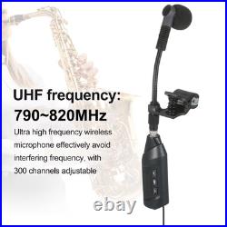 EASTERN MUSIC Wireless Saxophone Microphone UHF Instrument Mic for Live Stage EASTERN MUSIC Wireless Saxophone Microphone UHF Instrument Mic for Live Stage