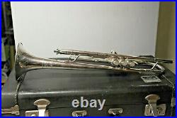 E Benge 3 Resno-Tempered ML Bore Silver Trumpet with 2 Mouthpieces + Case