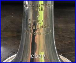 E Benge Trumpet Resno Tempered Bell 3 LA Silver With Case. Needs Repair See Pics