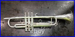 E Benge Trumpet Resno Tempered Bell 3 LA Silver With Case. Needs Repair See Pics