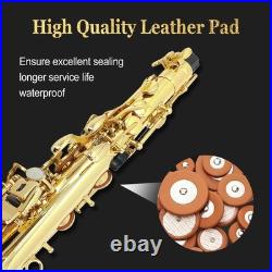 E Flat Alto Saxophone Lacquer Brass Alto Sax Set for Students Gold
