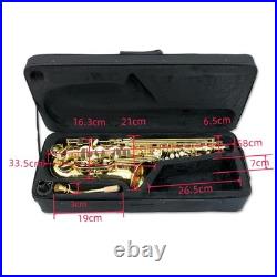 E Flat Alto Saxophone Lacquer Brass Alto Sax Set for Students Gold