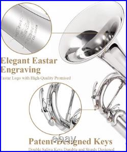 Eastar Bb CONCERT TRUMPET WITH HARD CASE & ACCESSORIES SILVER NICKEL PLATED