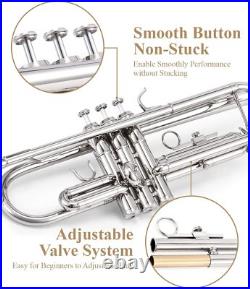 Eastar Bb CONCERT TRUMPET WITH HARD CASE & ACCESSORIES SILVER NICKEL PLATED