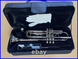 Eastar Bb CONCERT TRUMPET WITH HARD CASE & ACCESSORIES SILVER NICKEL PLATED