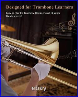 Eastar ETB-330 Bb Tenor Slide Trombone B Flat Brass Plated With Case Mouthpiece