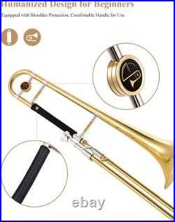 Eastar ETB-330 Bb Tenor Slide Trombone B Flat Brass Plated With Case Mouthpiece