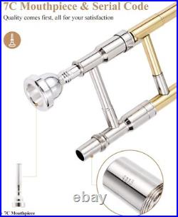 Eastar ETB-330 Bb Tenor Slide Trombone B Flat Brass Plated With Case Mouthpiece