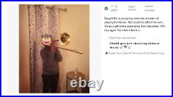 Eastar ETB-330 Bb Tenor Slide Trombone B Flat Brass Plated With Case Mouthpiece