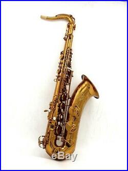 Eastern music dark gold lacquer tenor saxophone Mark VI type no F# white PC case
