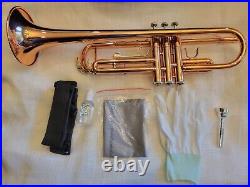 Eastrock Brass Standard Bb Trumpet Instrument with Case (Phosphor Copper Color)