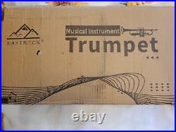 Eastrock Brass Standard Bb Trumpet Instrument with Case (Phosphor Copper Color)