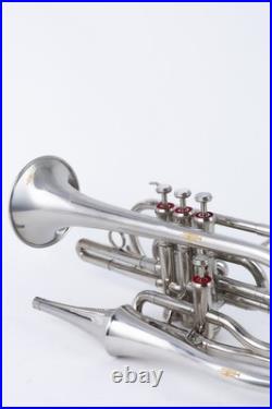 Echo Cornet Brass in Bb 4 Valve Brass FINISH with Case and Mouthpiece Band BRS