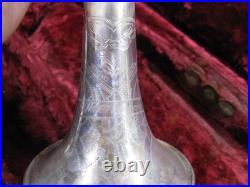 Elklhart Silver Cornet 1942 with Case and Mouthpiece Parts or Repair