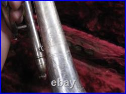 Elklhart Silver Cornet 1942 with Case and Mouthpiece Parts or Repair
