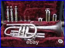 Elklhart Silver Cornet 1942 with Case and Mouthpiece Parts or Repair