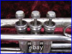 Elklhart Silver Cornet 1942 with Case and Mouthpiece Parts or Repair
