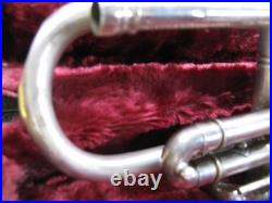 Elklhart Silver Cornet 1942 with Case and Mouthpiece Parts or Repair