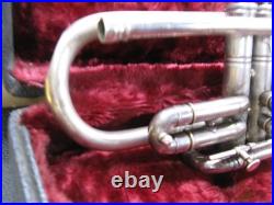 Elklhart Silver Cornet 1942 with Case and Mouthpiece Parts or Repair