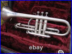 Elklhart Silver Cornet 1942 with Case and Mouthpiece Parts or Repair