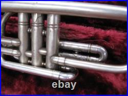 Elklhart Silver Cornet 1942 with Case and Mouthpiece Parts or Repair