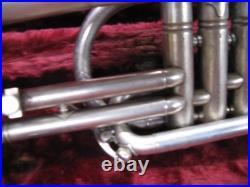 Elklhart Silver Cornet 1942 with Case and Mouthpiece Parts or Repair