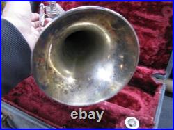 Elklhart Silver Cornet 1942 with Case and Mouthpiece Parts or Repair