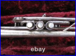 Elklhart Silver Cornet 1942 with Case and Mouthpiece Parts or Repair