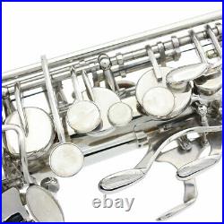 Exquisite Saxophone Sax Eb Be Alto E Flat Brass Carved with Gloves Brush