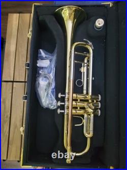 F. Schmidt H301L Bb Student Trumpet with Hard Case Brass Lacquer SN 18110610