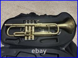 First Act Trumpet Custom Brushed Raw Brass Finish Ready To Play