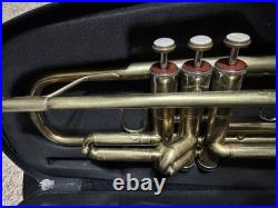 First Act Trumpet Custom Brushed Raw Brass Finish Ready To Play
