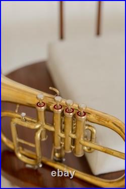 Flugel Horn Brass Bb Flat 4 Valve With Hard Case Mouthpiece Flugel Horn