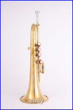 Flugel Horn Brass Bb Flat 4 Valve With Hard Case Mouthpiece Flugel Horn
