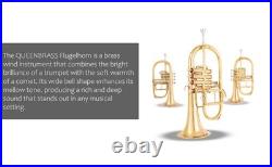 Flugel Horn Brass Bb Flat 4 Valve With Hard Case Mouthpiece Flugel Horn