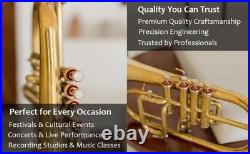 Flugel Horn Brass Bb Flat 4 Valve With Hard Case Mouthpiece Flugel Horn