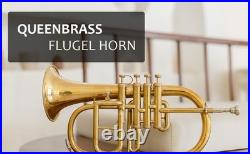 Flugel Horn Brass Bb Flat 4 Valve With Hard Case Mouthpiece Flugel Horn