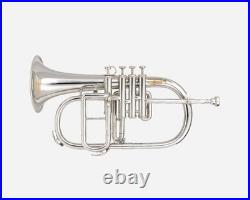 Flugel Horn NICKE Bb Flat 4 Valve With Hard Case Mouthpiece FLUGELHORN